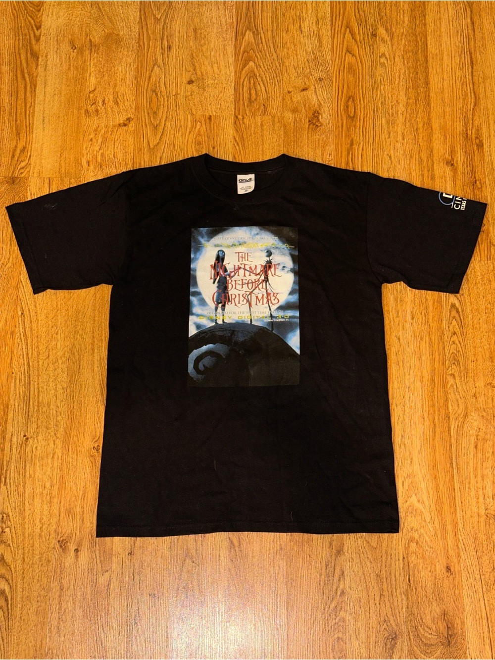 Y2K Vtg Disney Nightmare Before Christmas Digital 3D Movie Promo Tee Size Medium